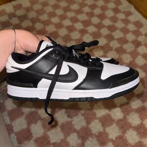 NEW Nike Black and White Low Dunk Twist Sneakers